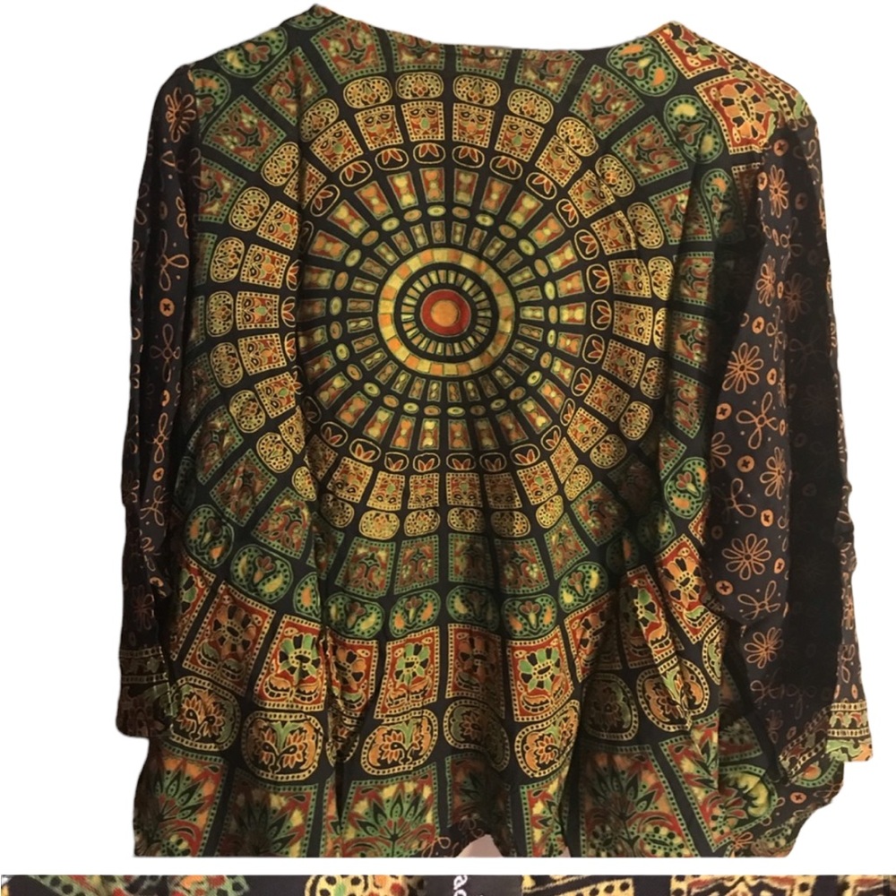 NWT.  Sacred Threads Blouse Onesize.   219671.   RD/RD - Picture 3 of 4